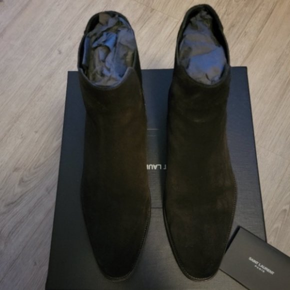 Black Saint Laurent Wyatt 30 Chelsea Boots - Picture 2 of 6